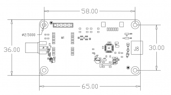 NANO Bluetooth RTK Receiver dimensions