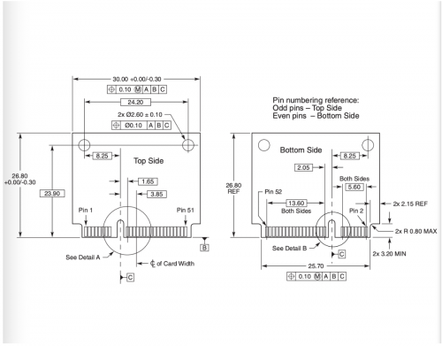 DM1103 mechanical specifications(half-size)